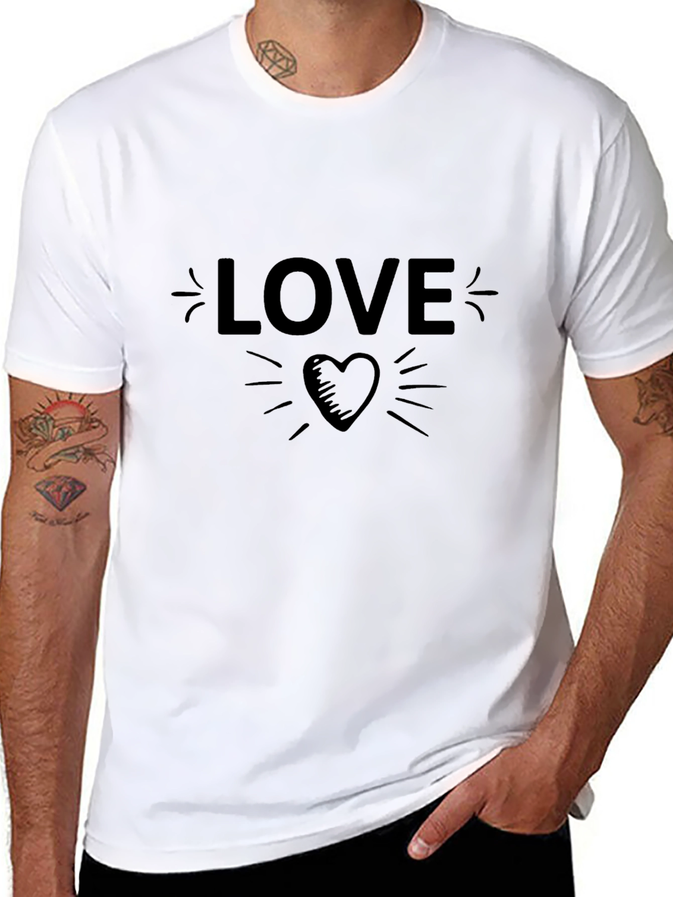 Love Heart Graphic Tee - Soft Cotton Blend