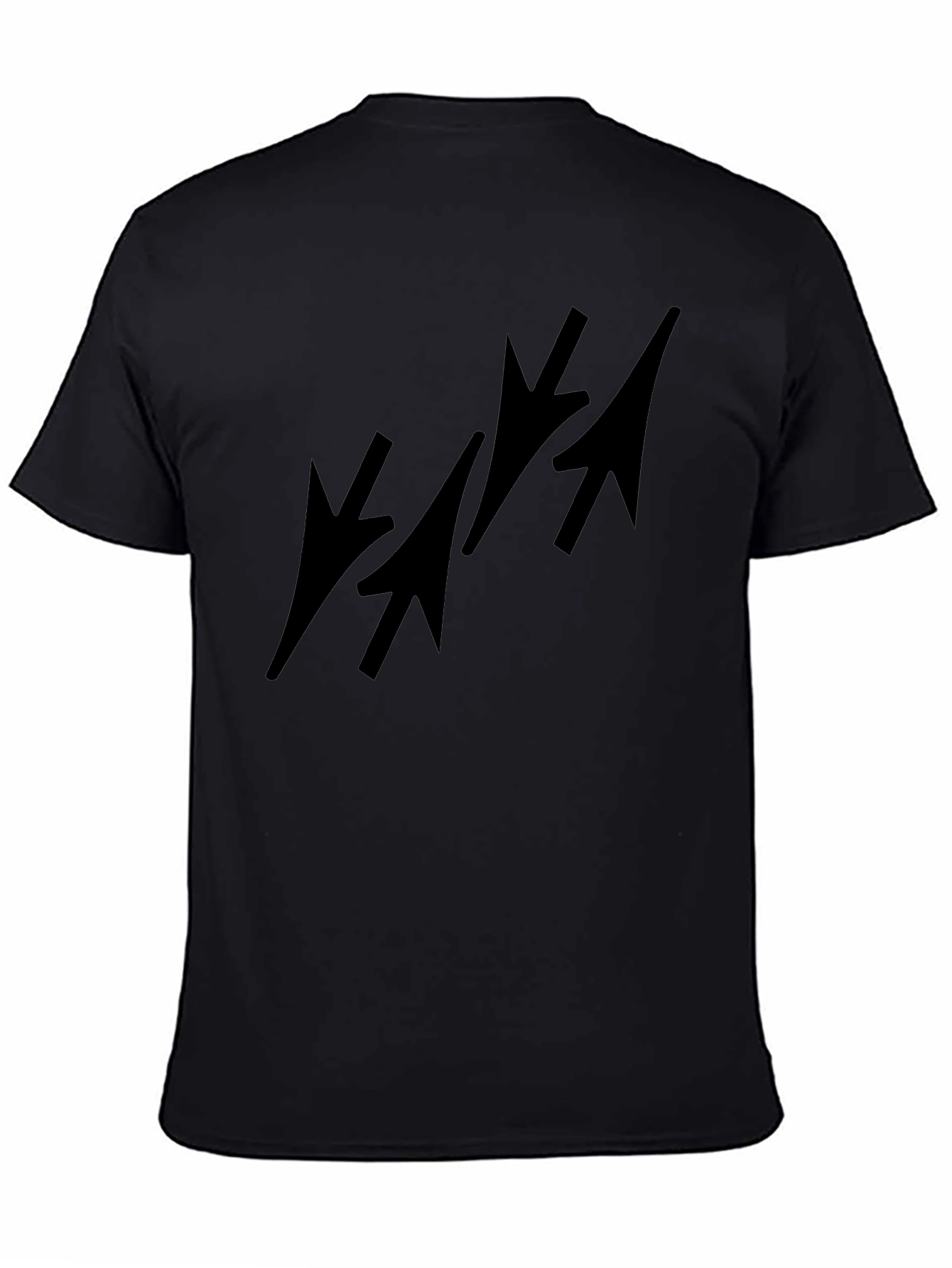 Mens Black T-Shirt with Arrow Design
