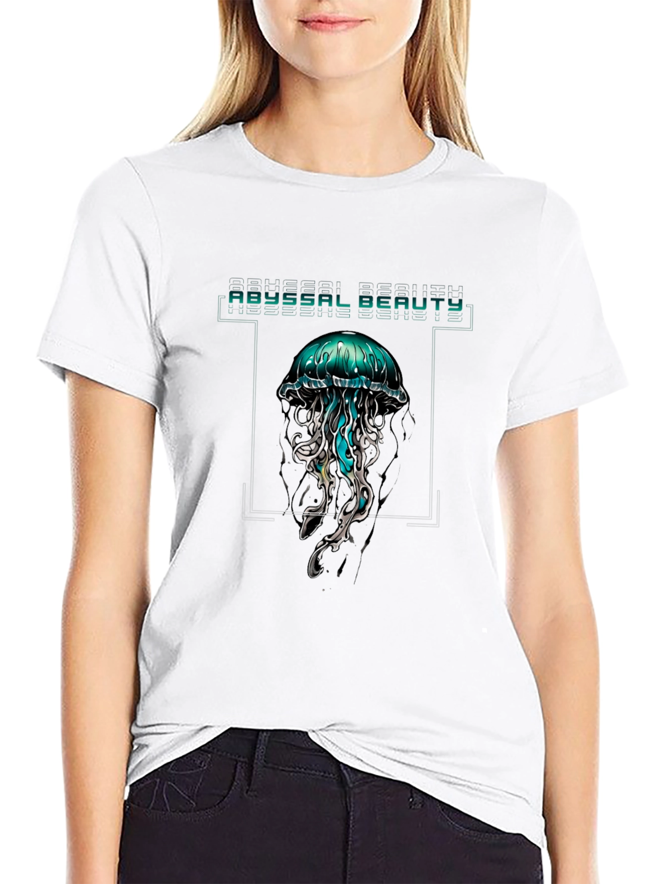 Abyssal Beauty Jellyfish Graphic Tee - Black