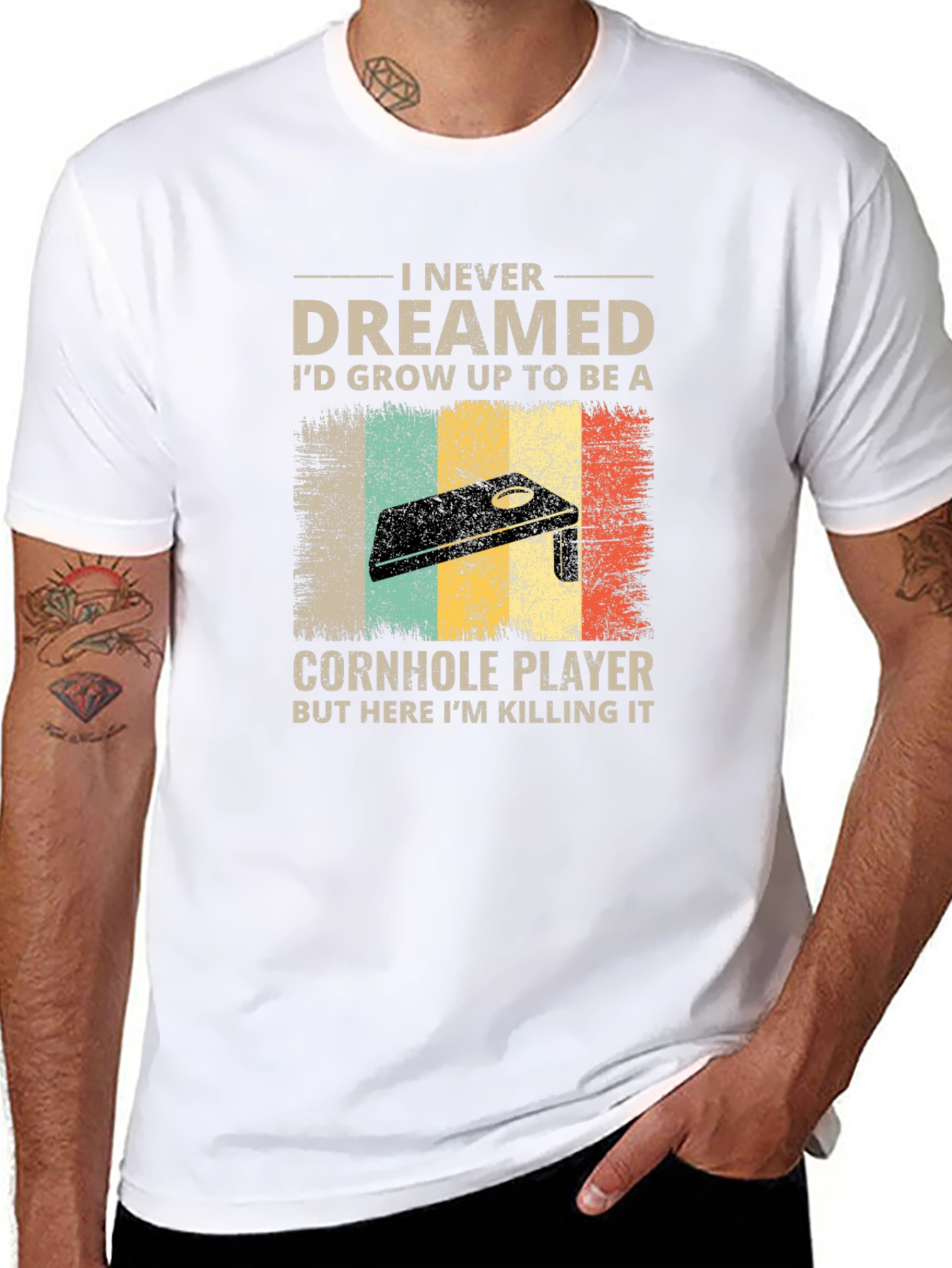 Funny Cornhole Player Graphic T-Shirt