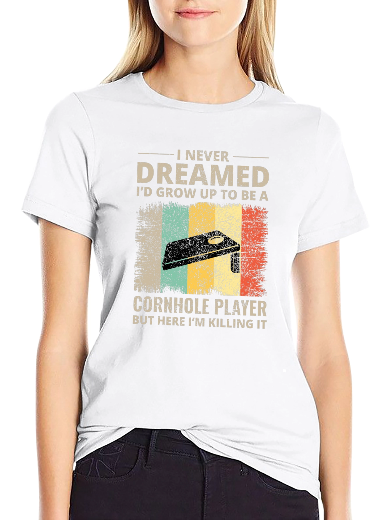 Funny Cornhole Player Graphic T-Shirt