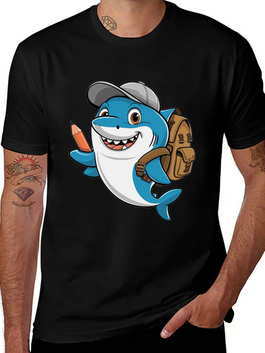 Cartoon Shark School T-Shirt