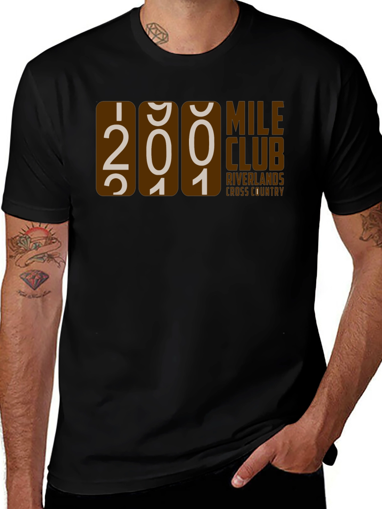 201 Mile Club Cross Country Black T-Shirt