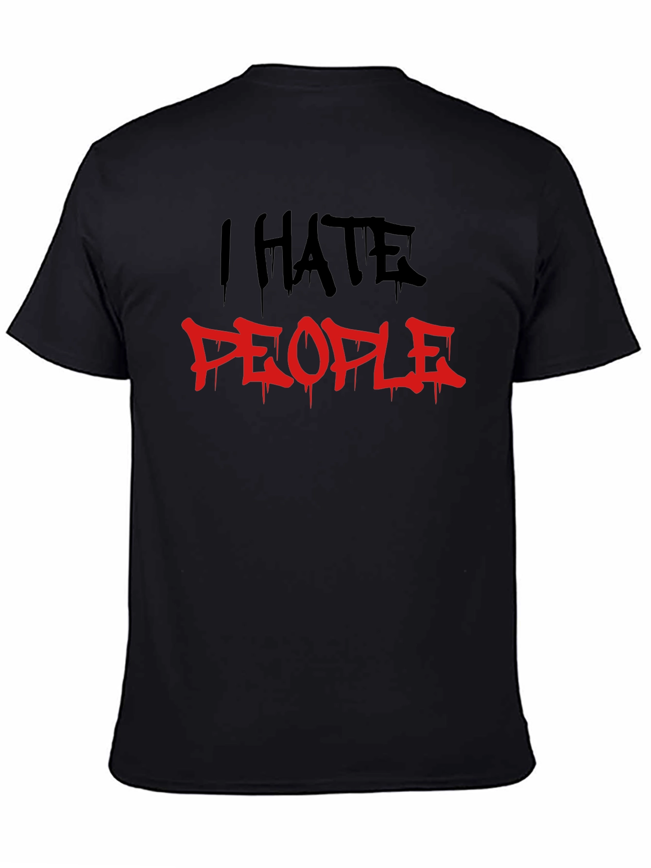 I Hate People Graphic Tee - Edgy Black T-Shirt