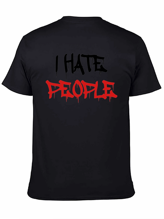 I Hate People Graphic Tee - Edgy Black T-Shirt