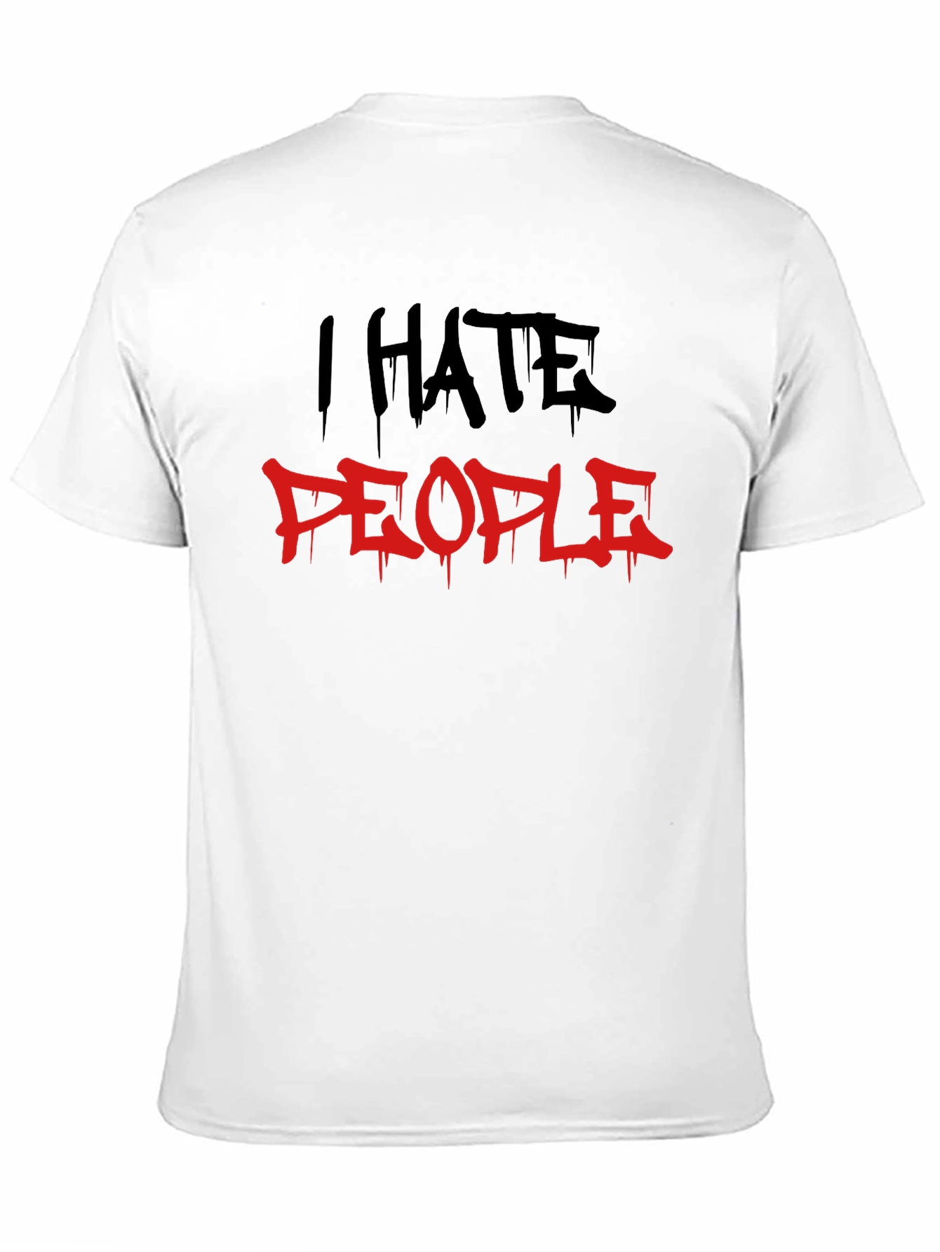I Hate People Graphic Tee - Edgy Black T-Shirt