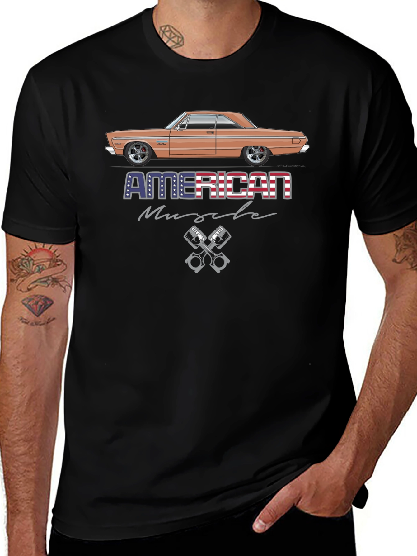 American Muscle Car T-Shirt Black