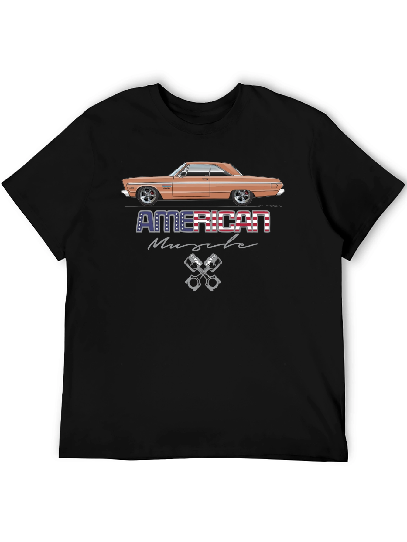 American Muscle Car T-Shirt Black