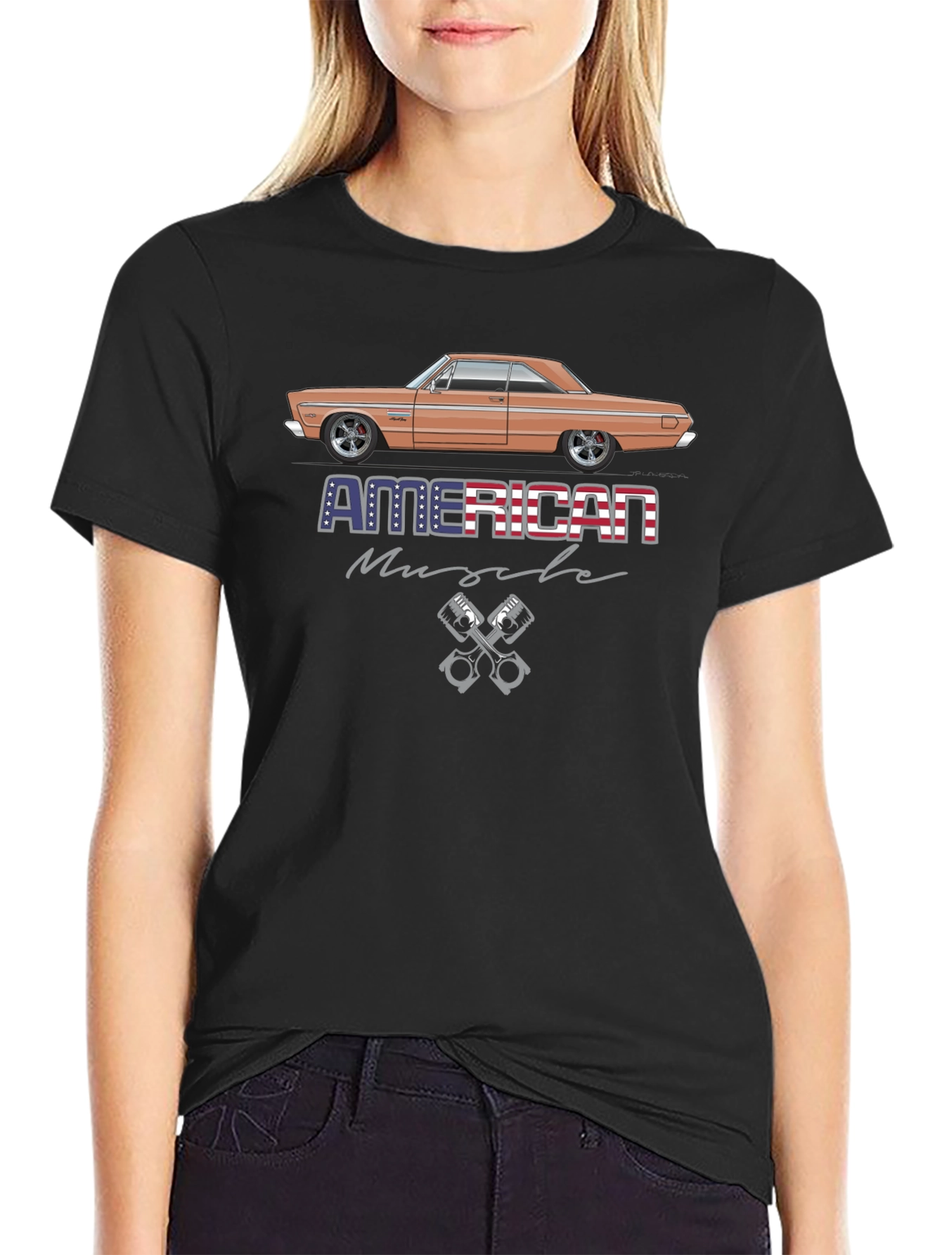 American Muscle Car T-Shirt Black