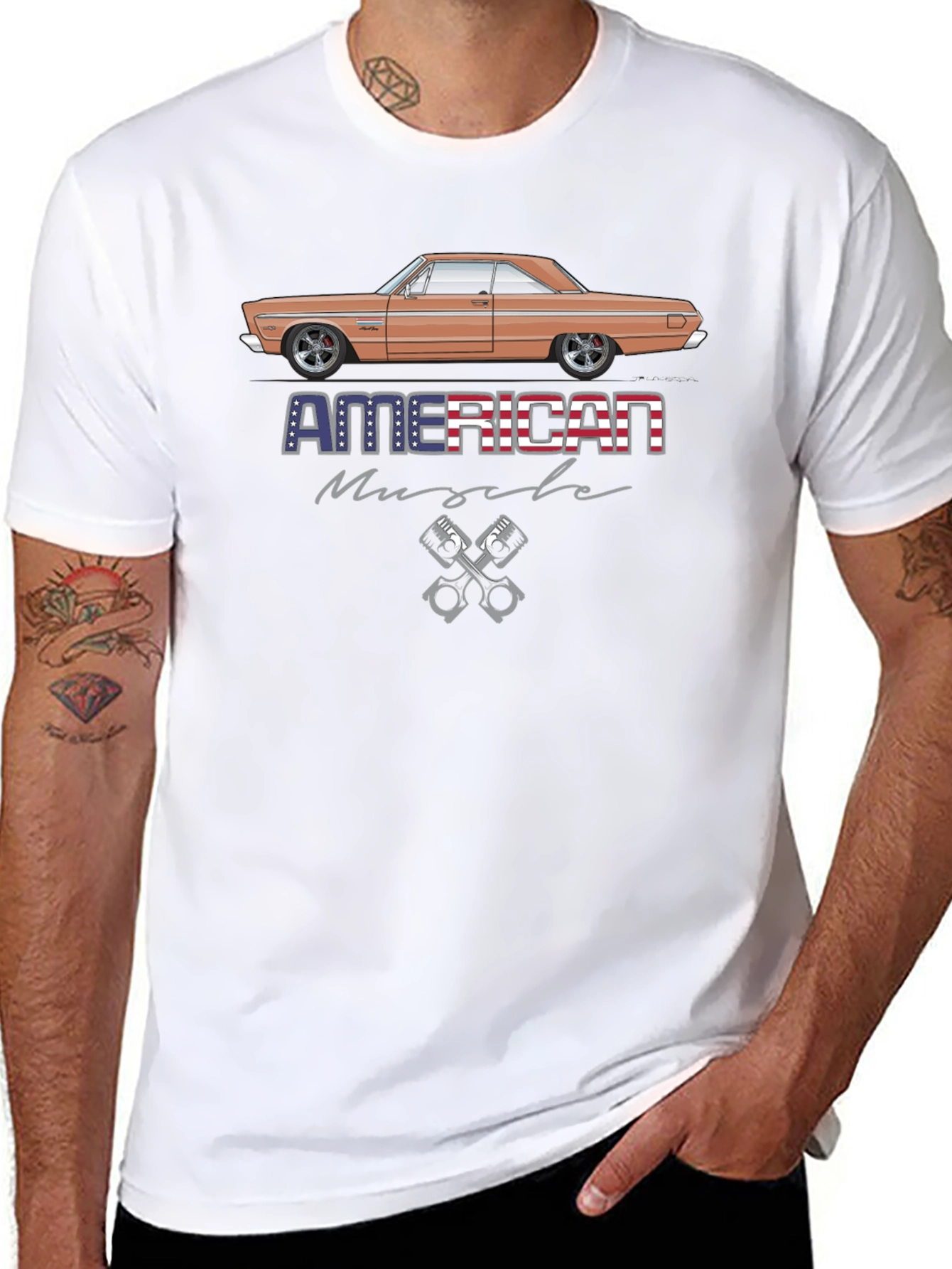 American Muscle Car T-Shirt Black