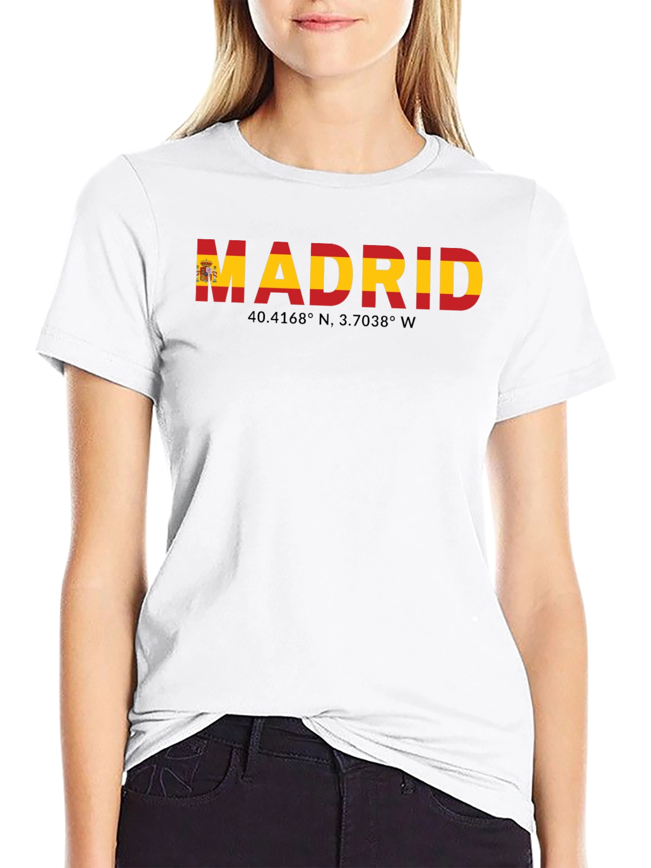 Madrid Spain Flag T-Shirt