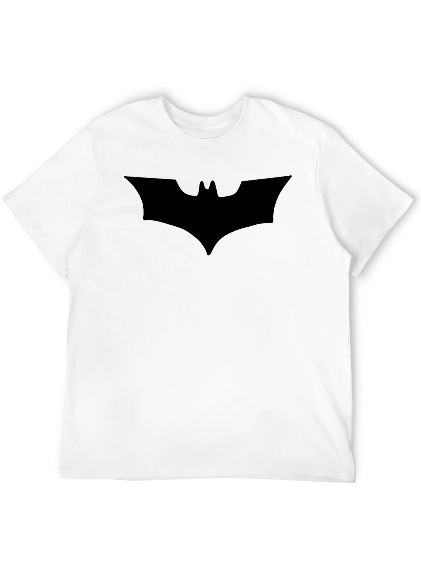 Mens Black Batman Logo T-Shirt