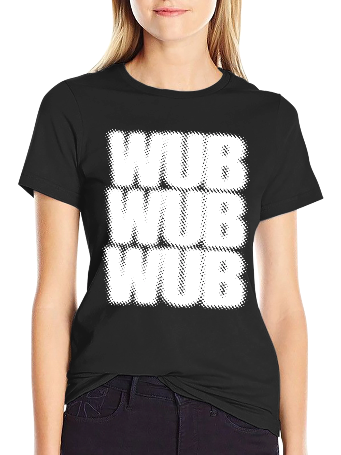 WUB Novelty T-Shirt - Black Cotton Tee