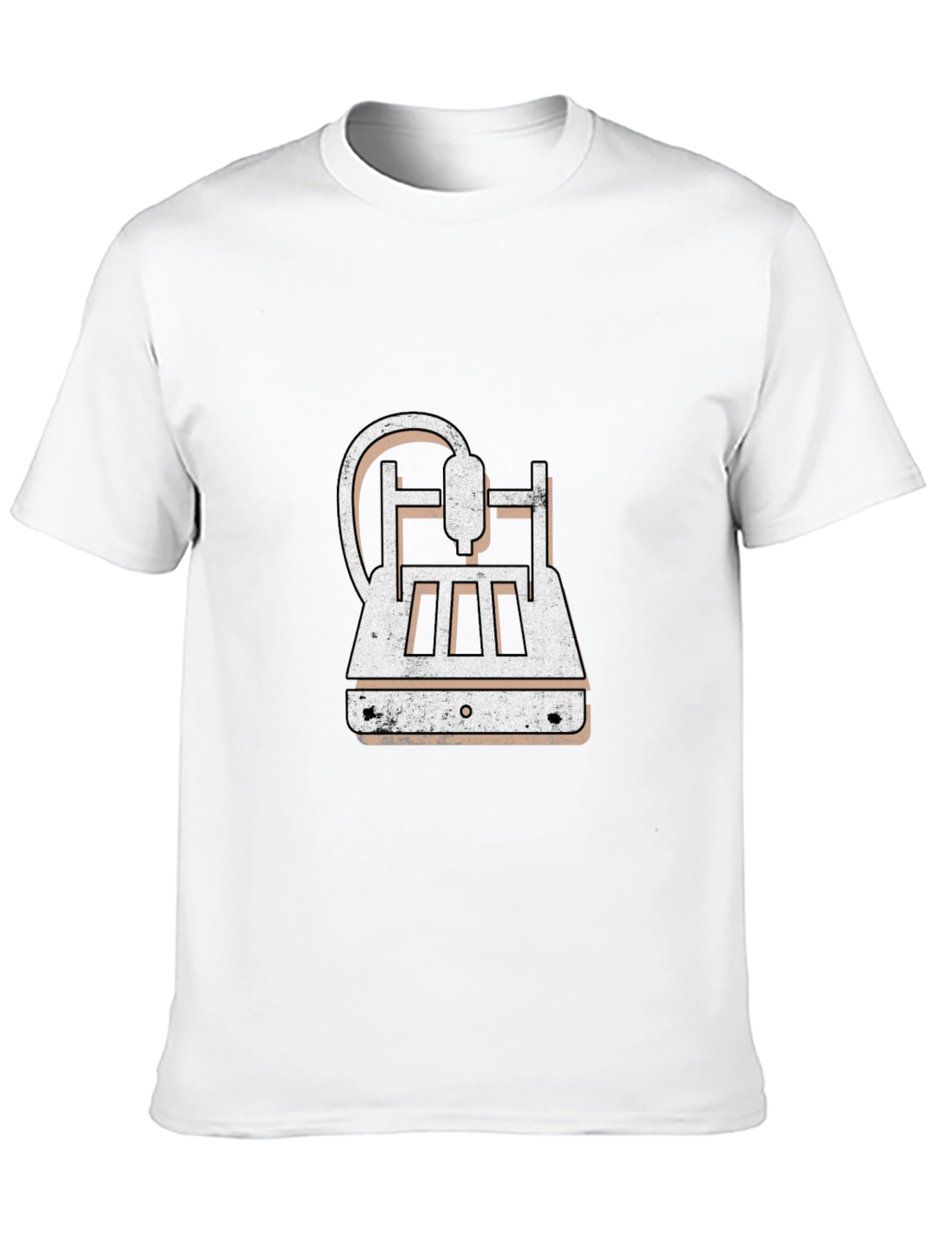 3D Printer Graphic Tee - Black Cotton Blend