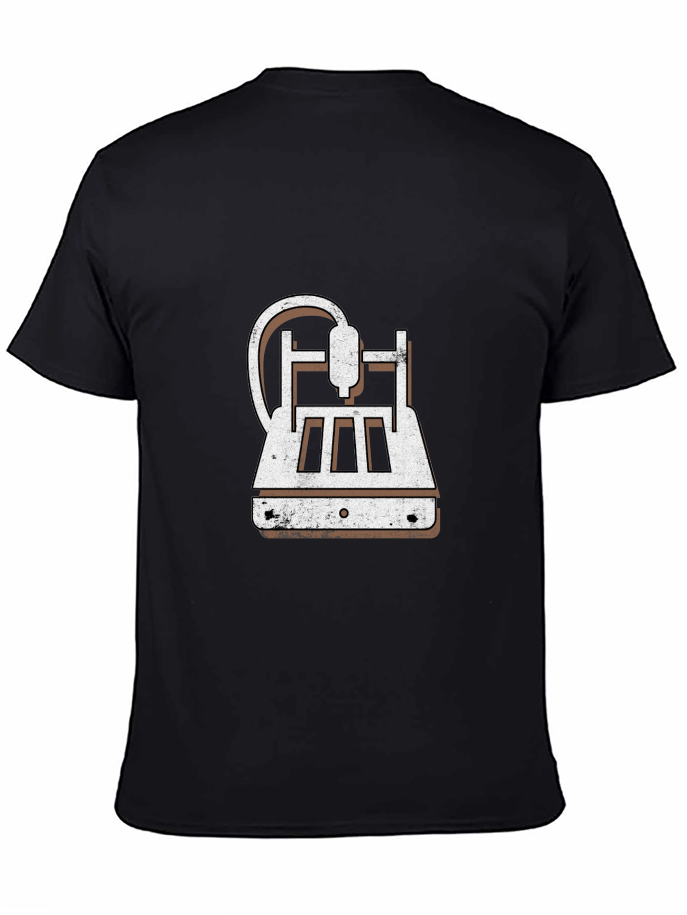 3D Printer Graphic Tee - Black Cotton Blend