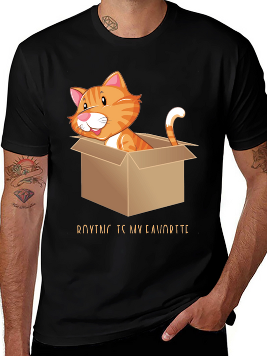 Cat in a Box T-Shirt - Boxing is My Favorite Graphic Tee