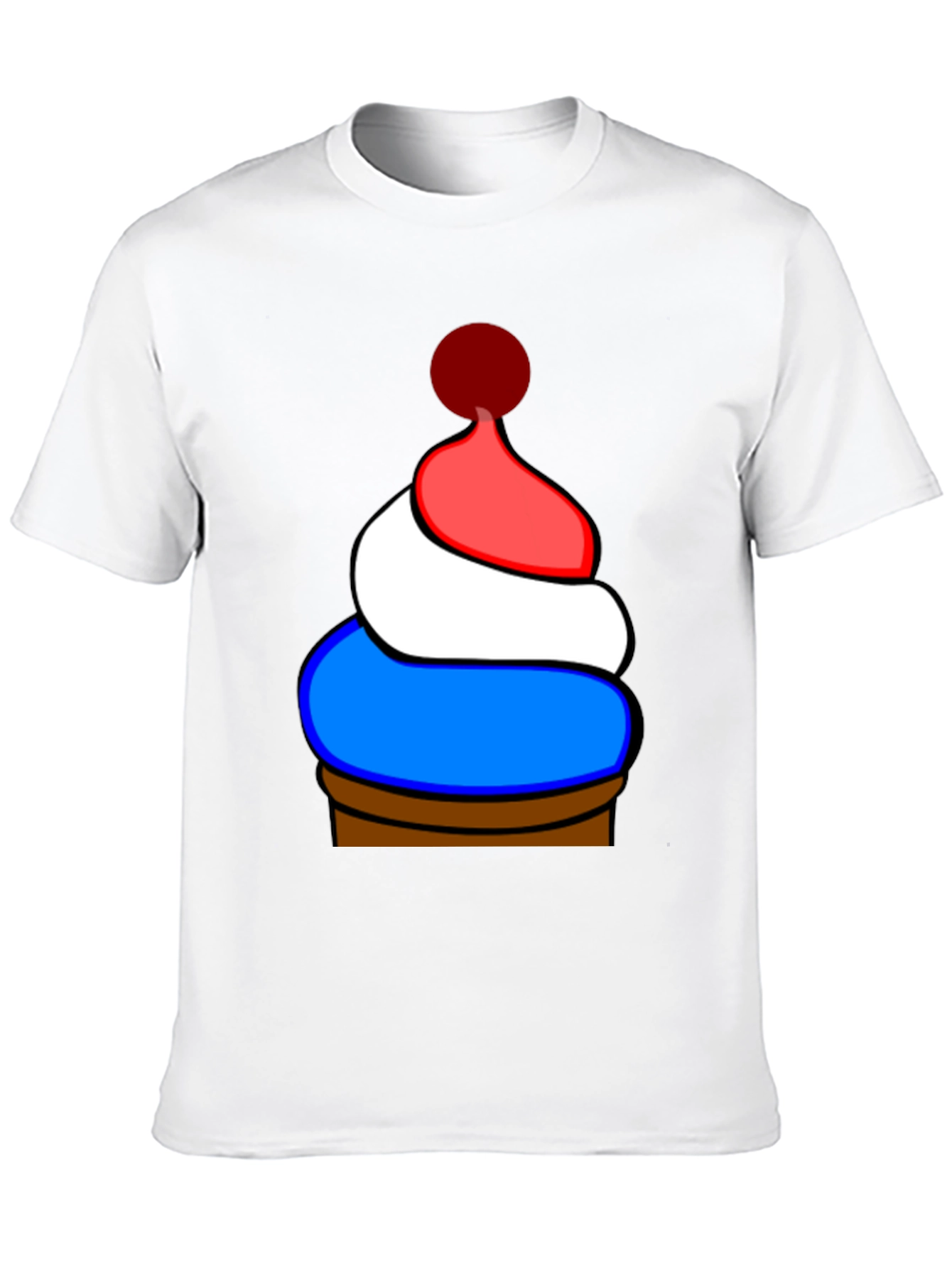 Novelty Patriotic Cupcake T-Shirt