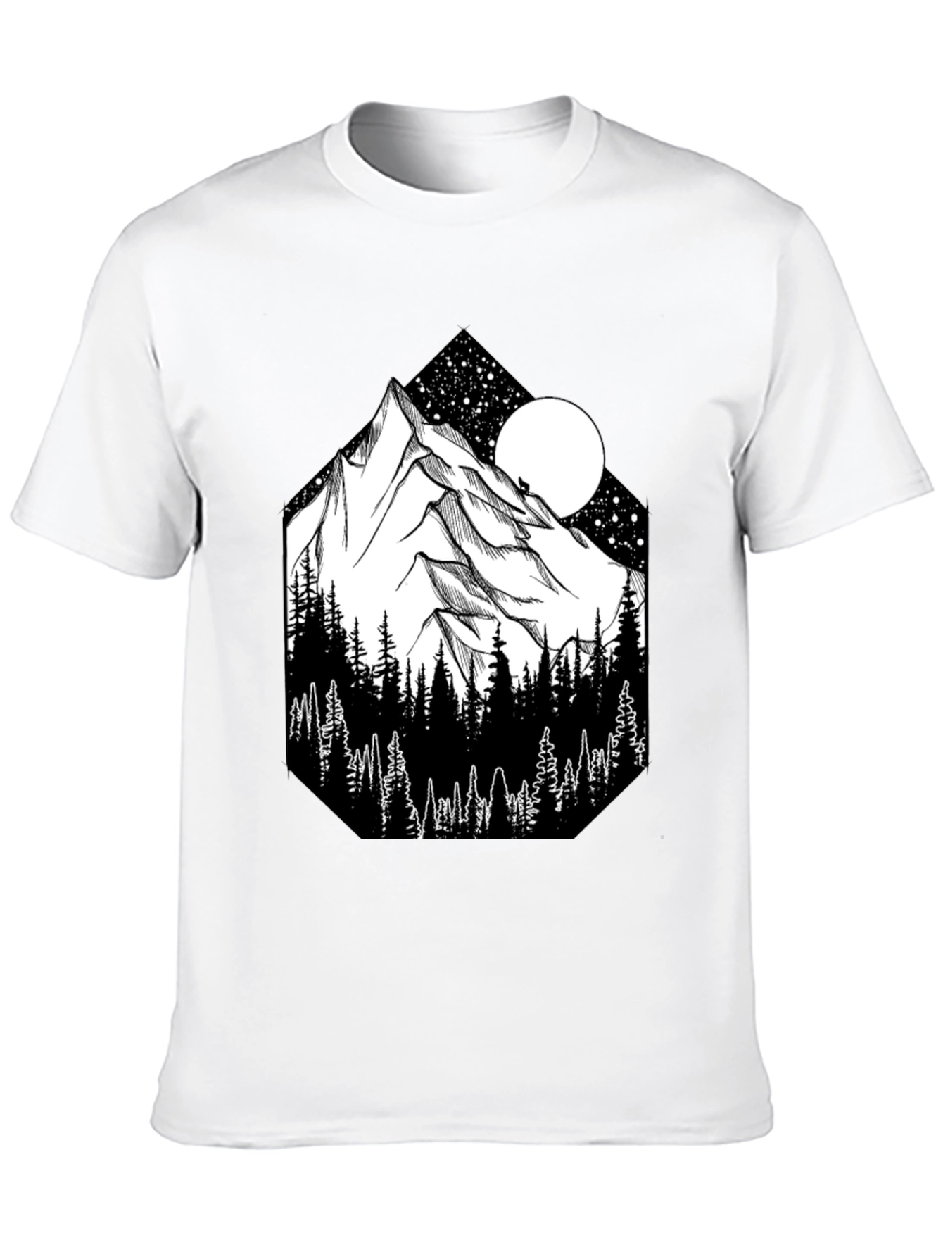 Mountainscape Graphic Tee - Black