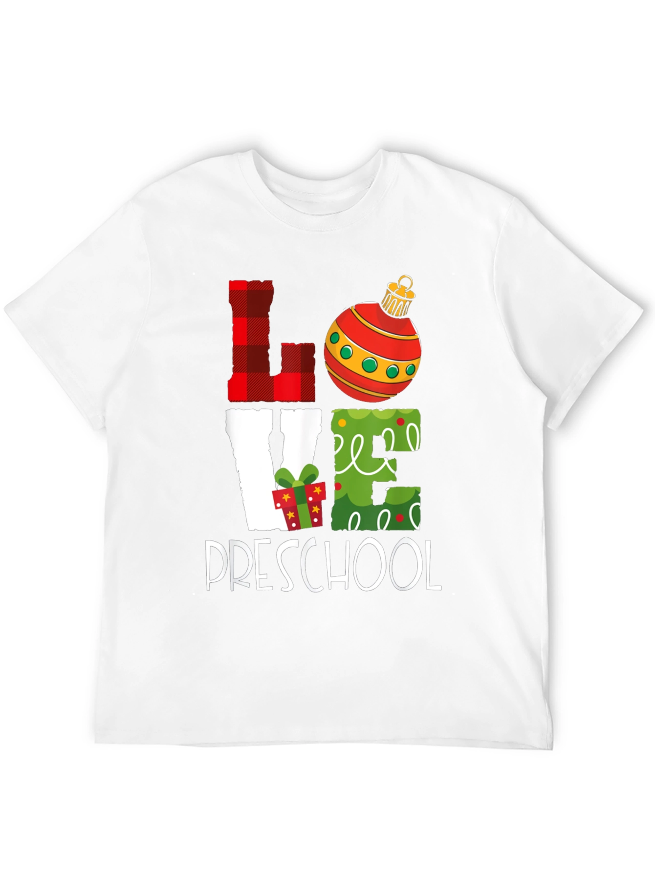 Love Preschool Christmas Graphic Tee