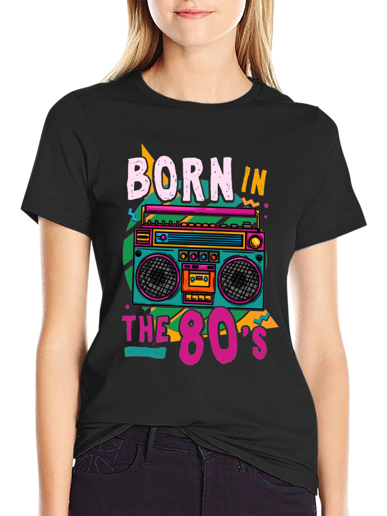 Born in the 80s Retro Boombox T-Shirt