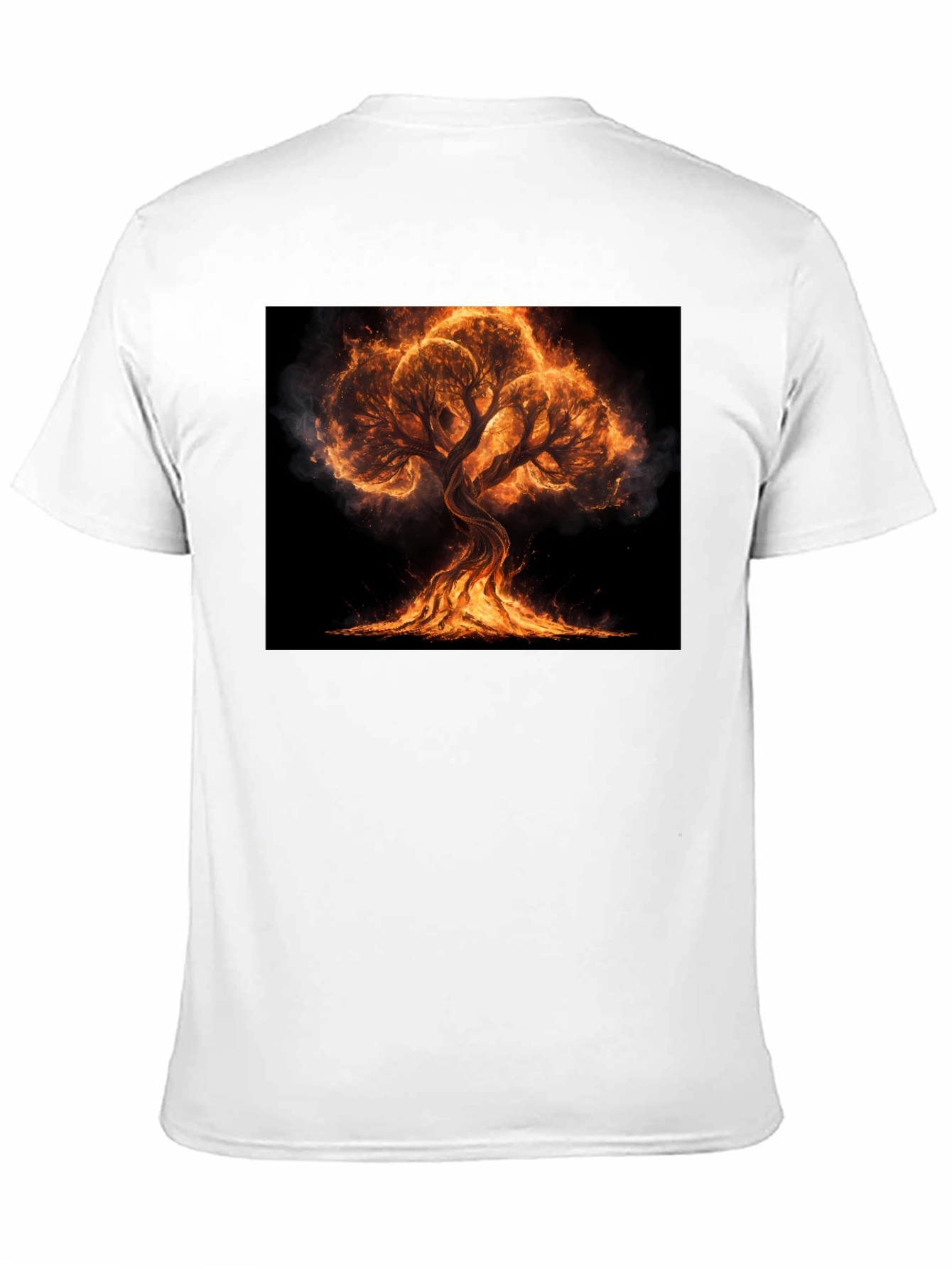 Fiery Tree Graphic Tee - Black