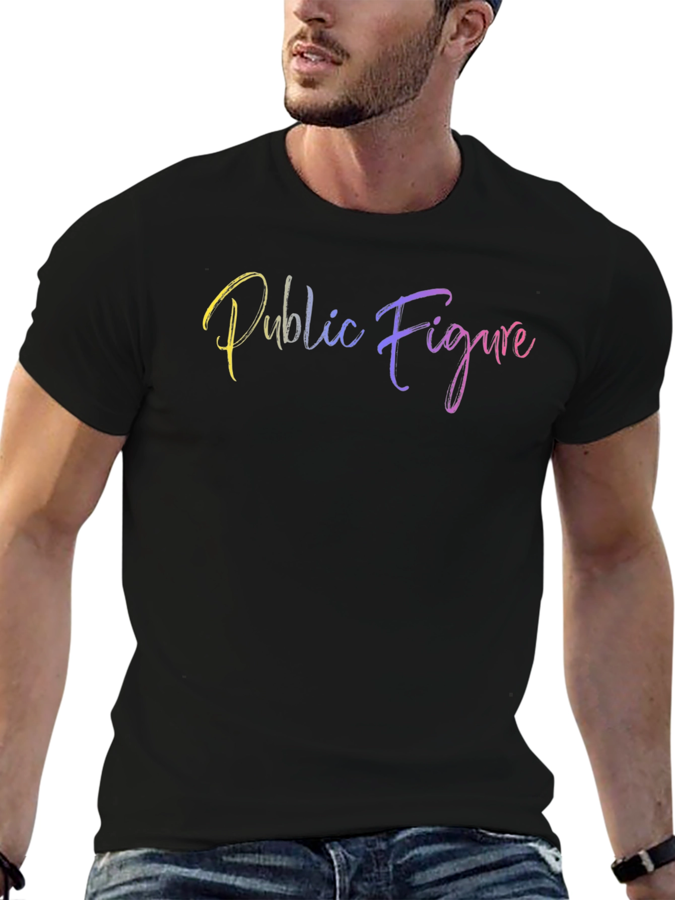Public Figure Black T-Shirt