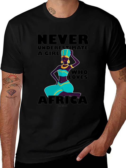 Never Underestimate a Girl Who Loves Africa T-Shirt