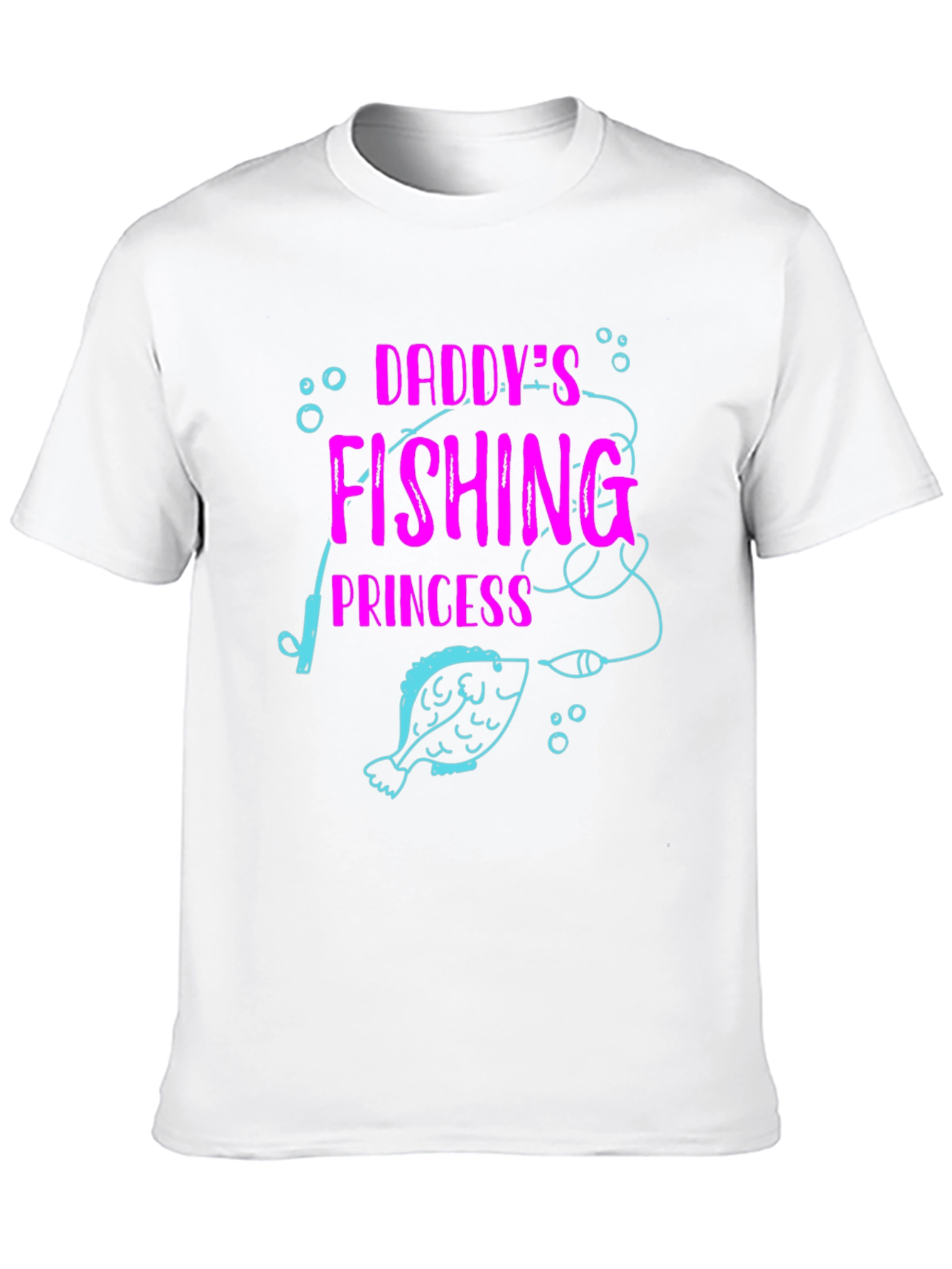 Daddys Fishing Princess Black T-Shirt
