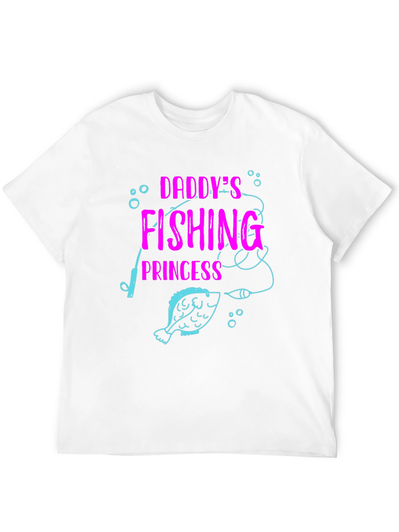 Daddys Fishing Princess Black T-Shirt