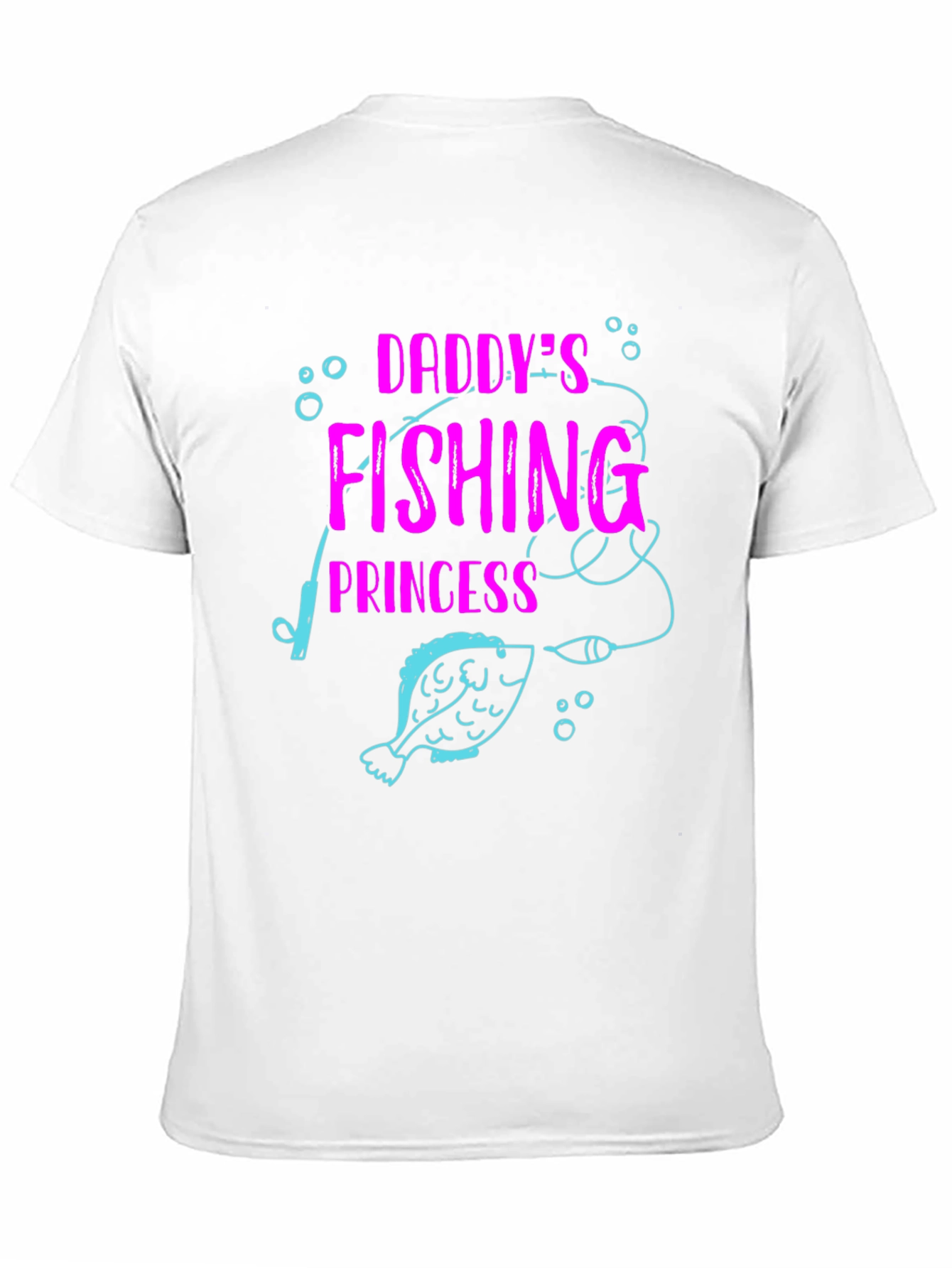 Daddys Fishing Princess Black T-Shirt