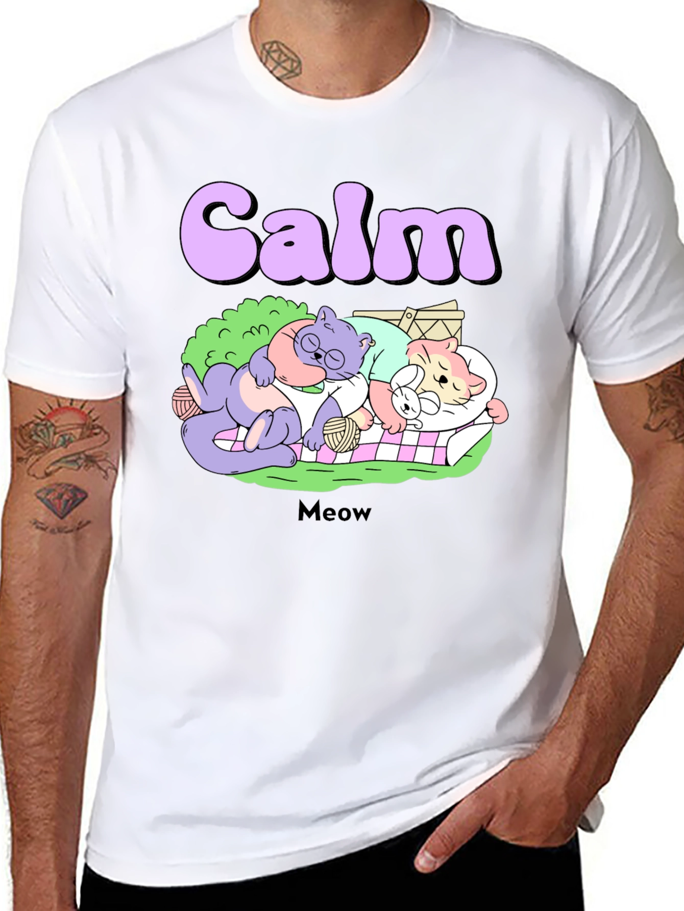 Calm Cats Graphic Tee