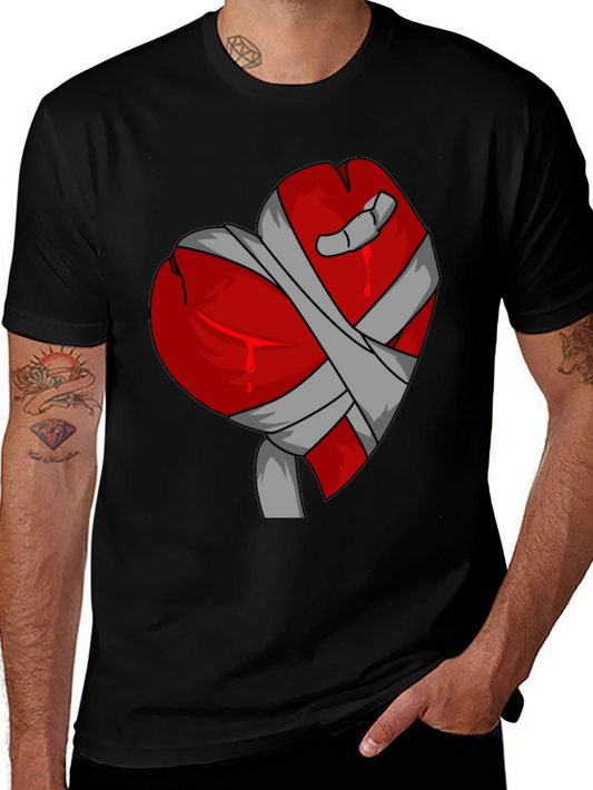 Bandaged Heart Graphic Tee - Stylish Casual Wear