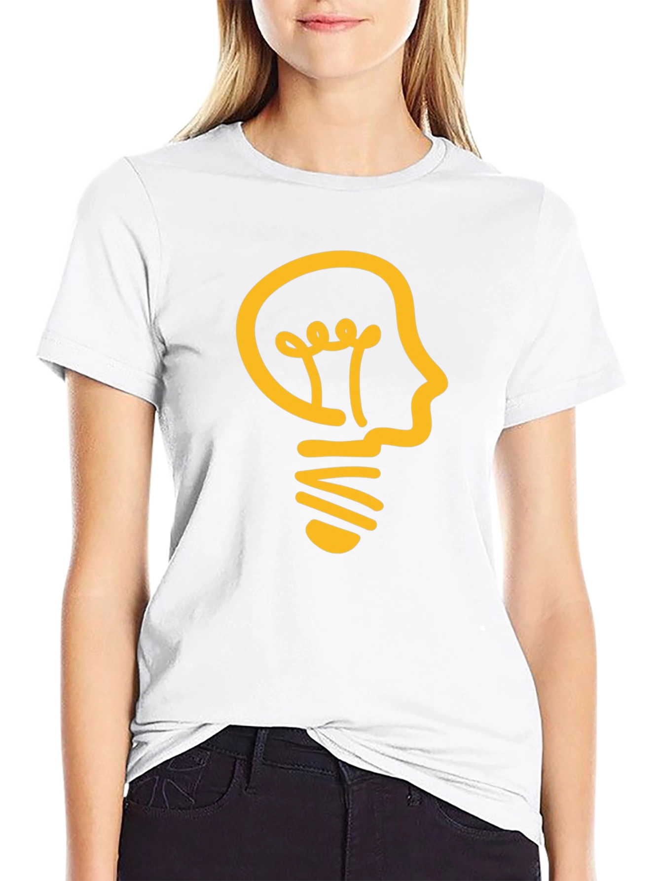 Thinker Bulb Black Tee - Smart Idea Shirt