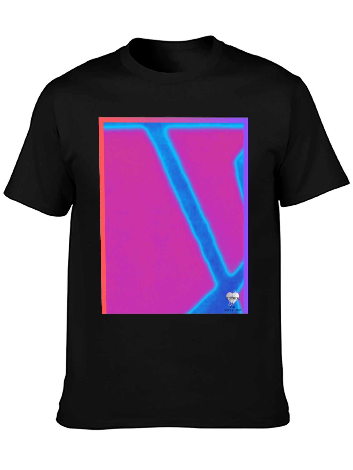 Abstract Neon Graphic Tee - Modern Art T-Shirt