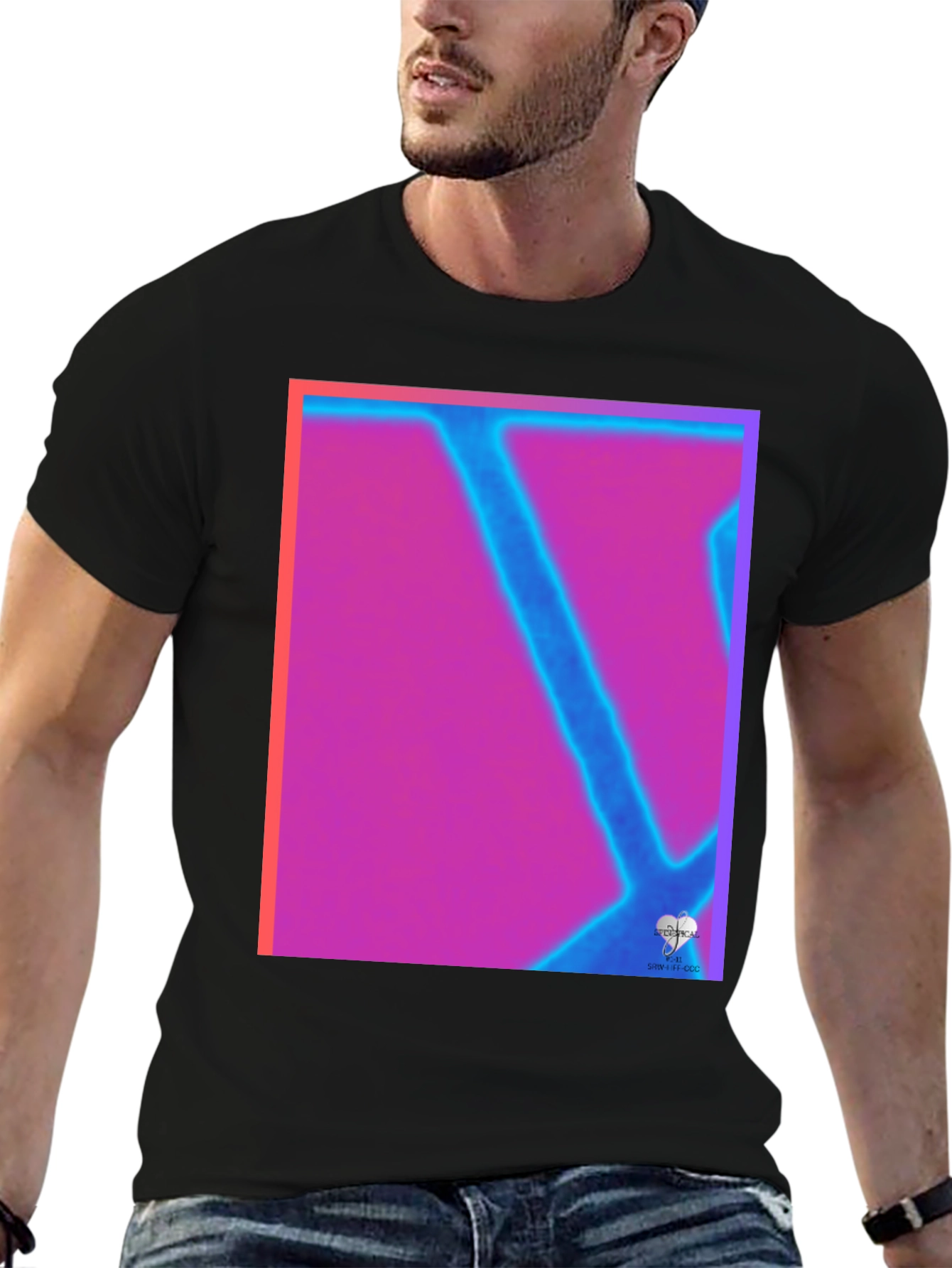 Abstract Neon Graphic Tee - Modern Art T-Shirt