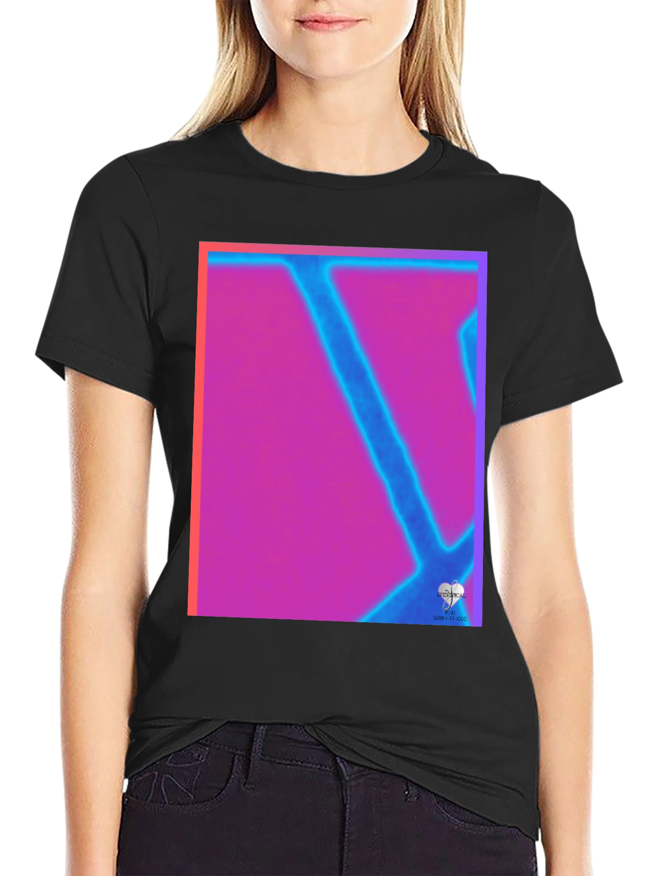 Abstract Neon Graphic Tee - Modern Art T-Shirt