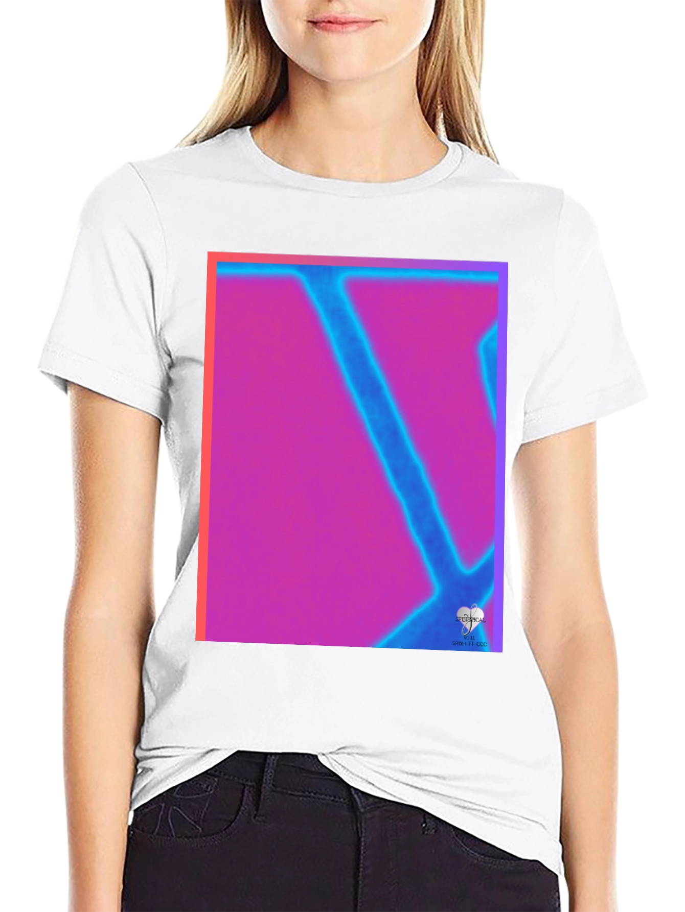 Abstract Neon Graphic Tee - Modern Art T-Shirt