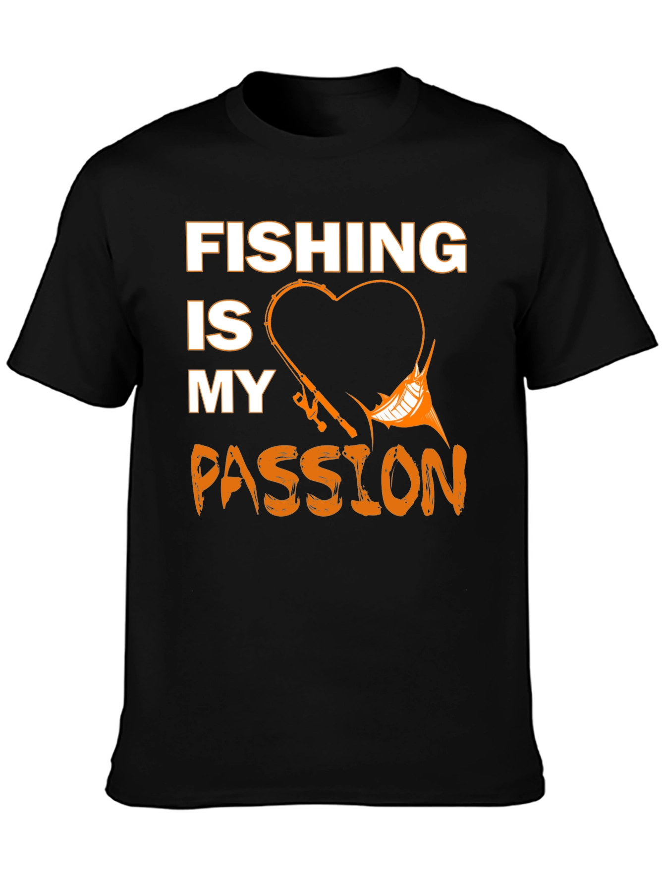 Fishing Is My Passion T-Shirt Black