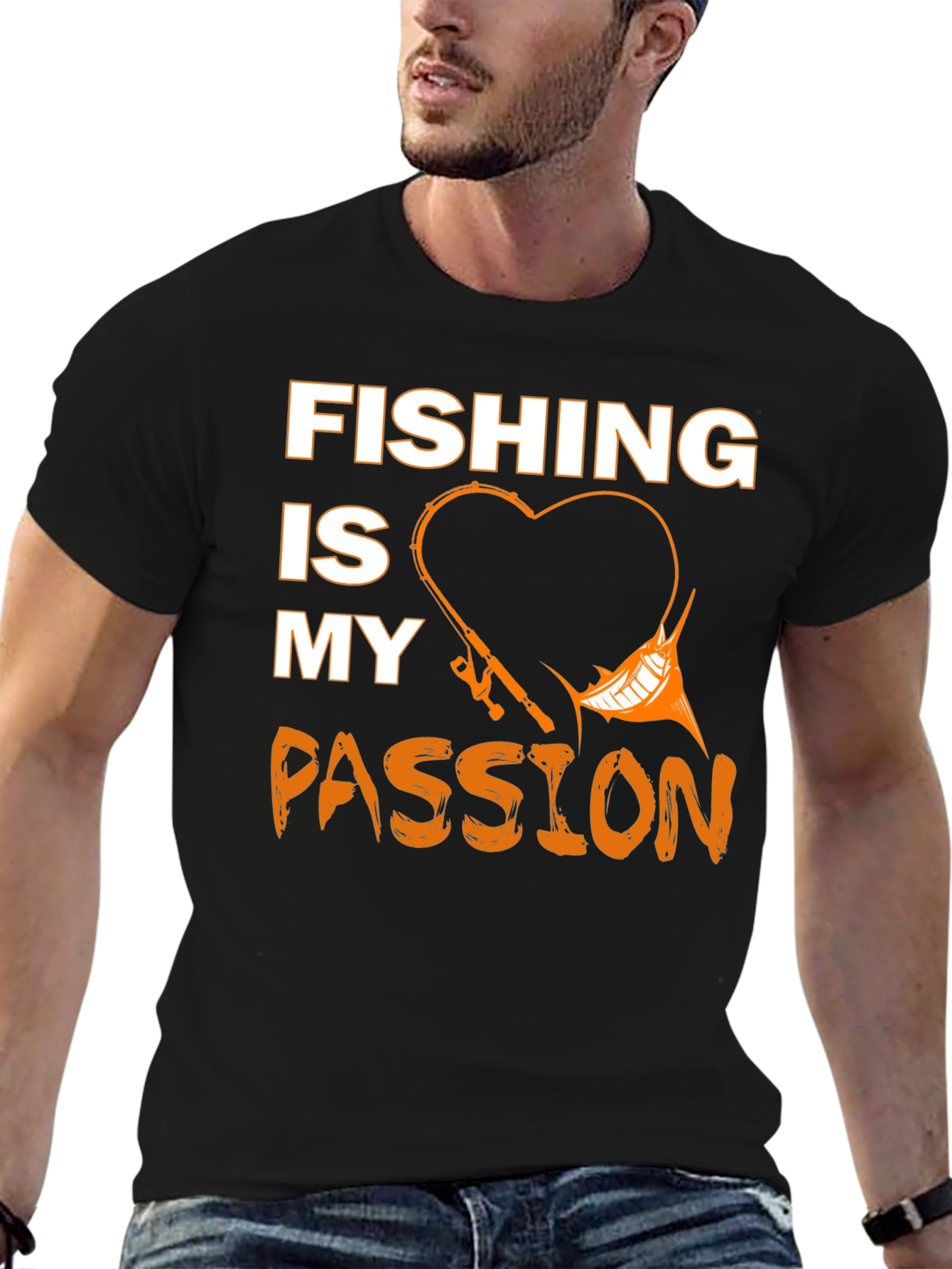 Fishing Is My Passion T-Shirt Black