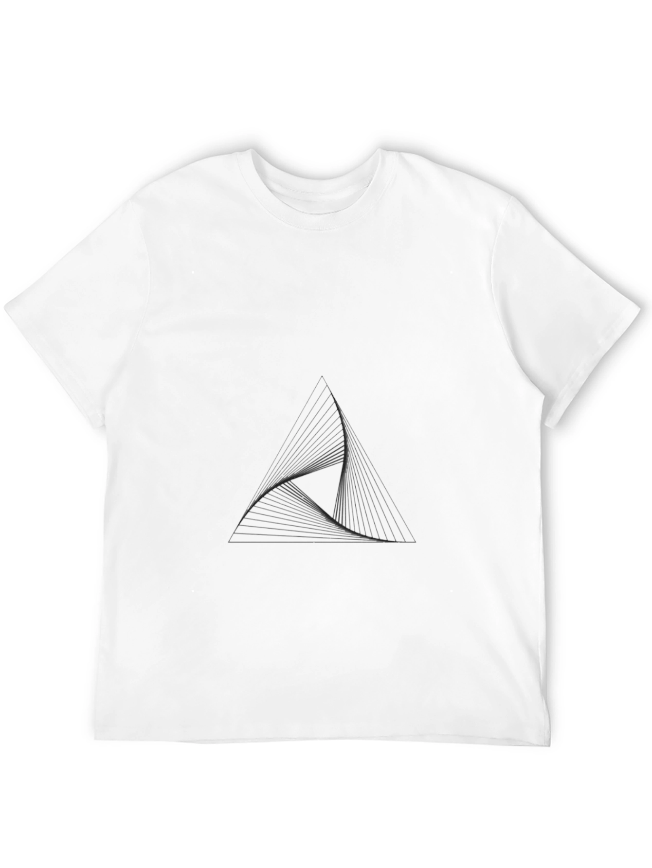 Abstract Triangle Graphic Black Tee