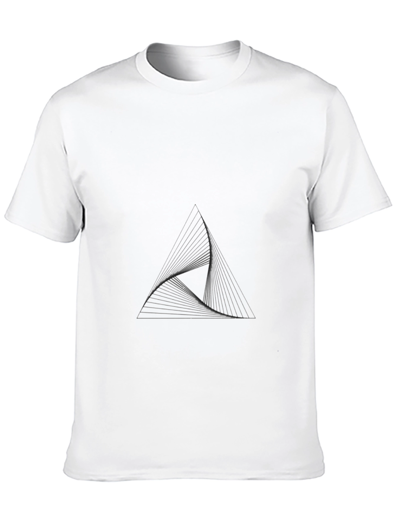 Abstract Triangle Graphic Black Tee