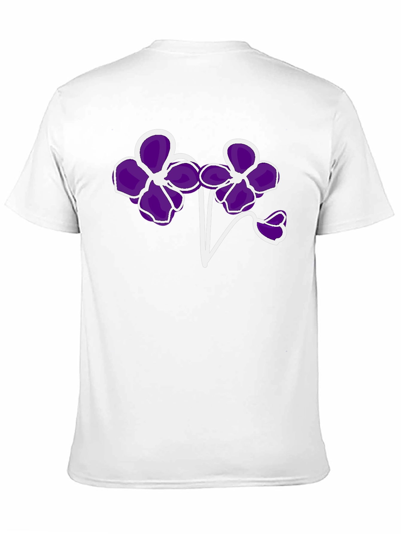 Floral T-Shirt - Bold Purple Flower Design