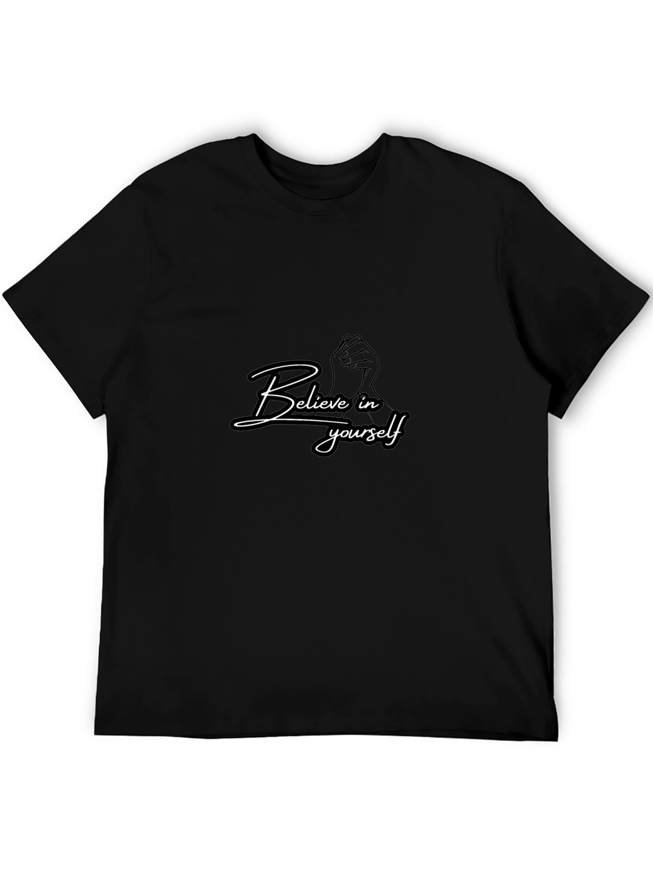 Believe in Yourself Black Graphic Tee