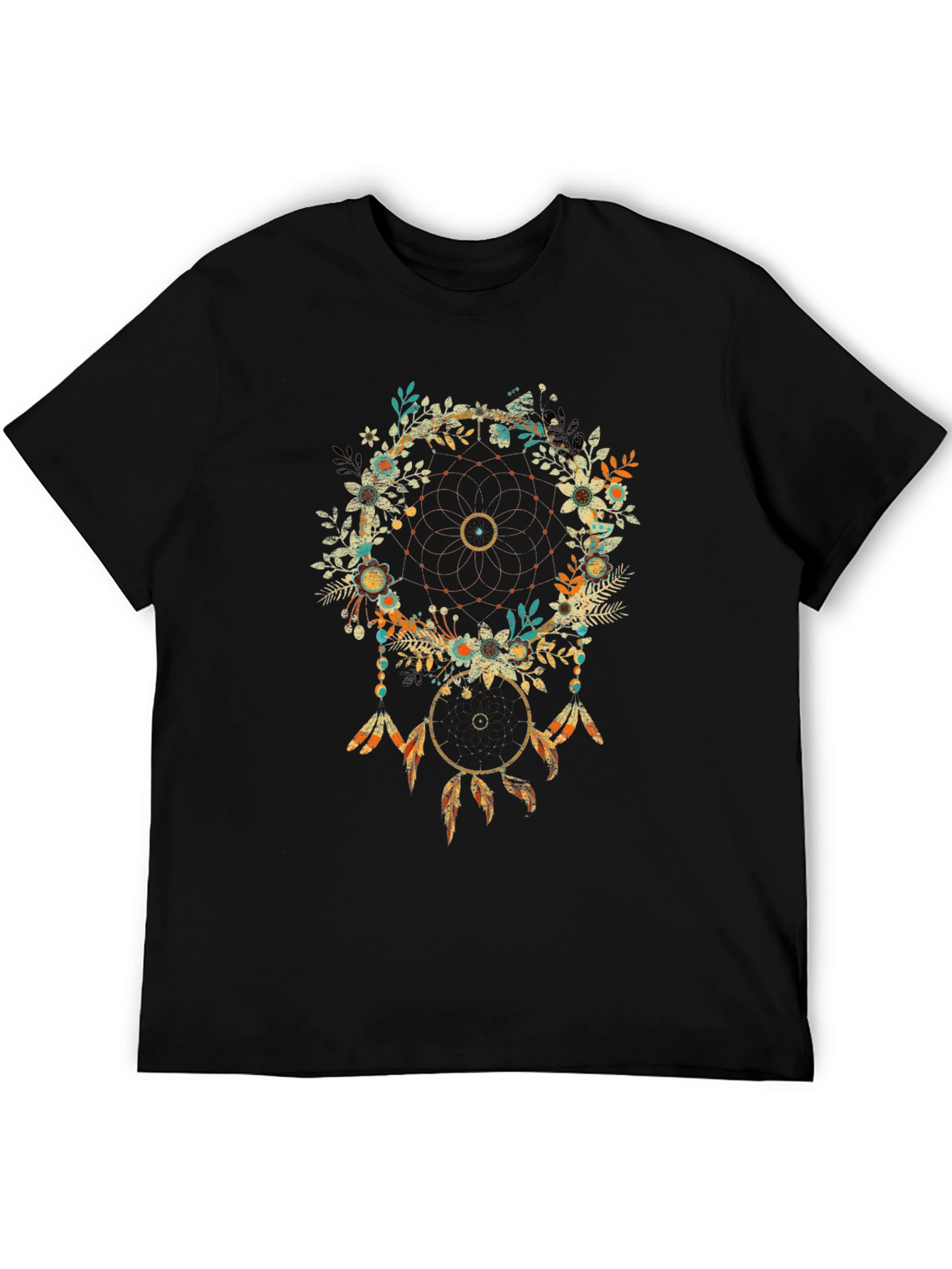 Dreamcatcher Graphic Print Tee - Boho Chic Style