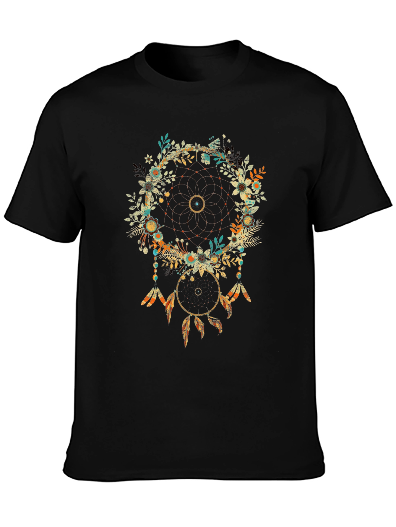 Dreamcatcher Graphic Print Tee - Boho Chic Style