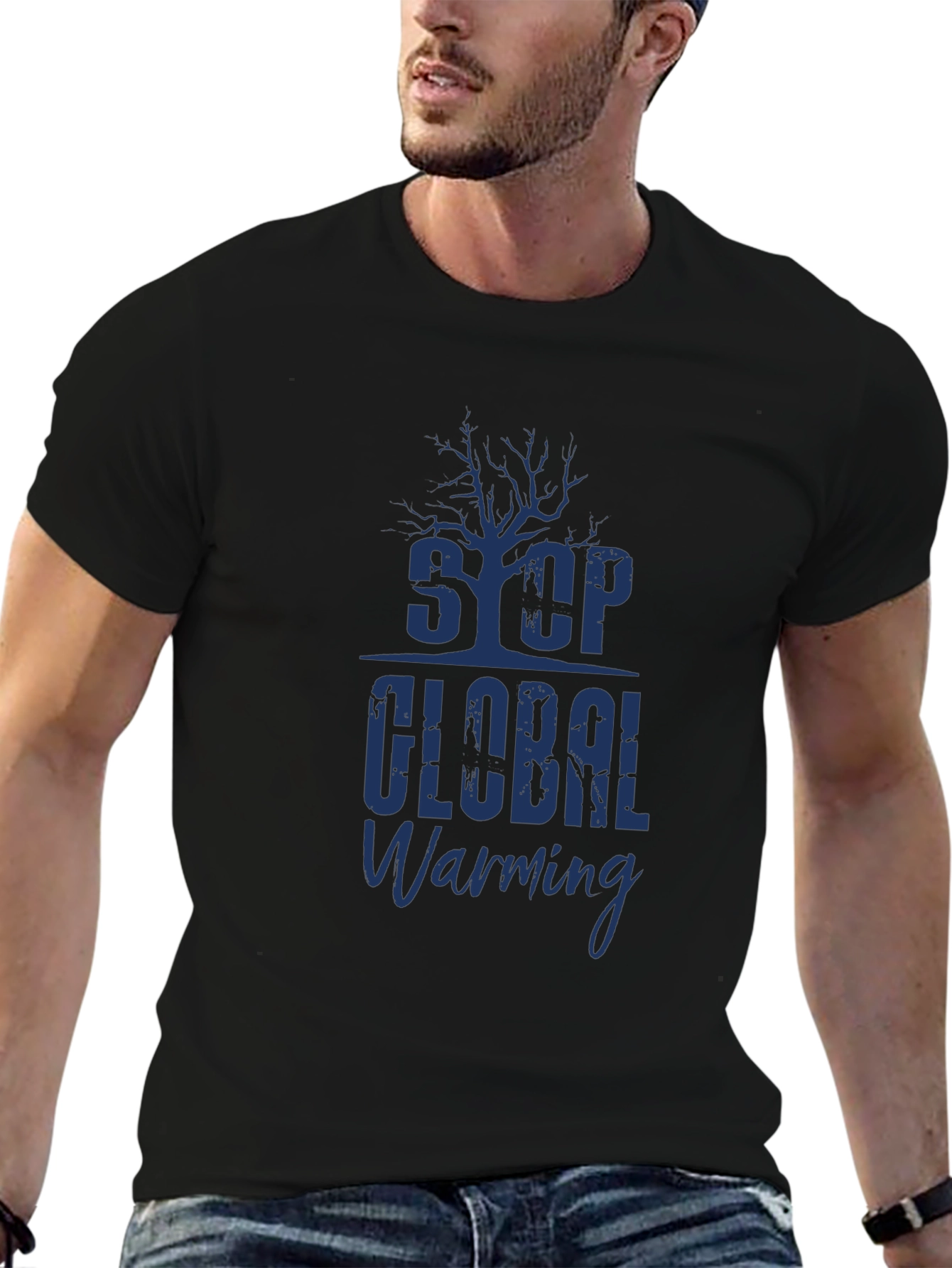 Stop Global Warming Graphic Tee - Eco-Friendly Shirt