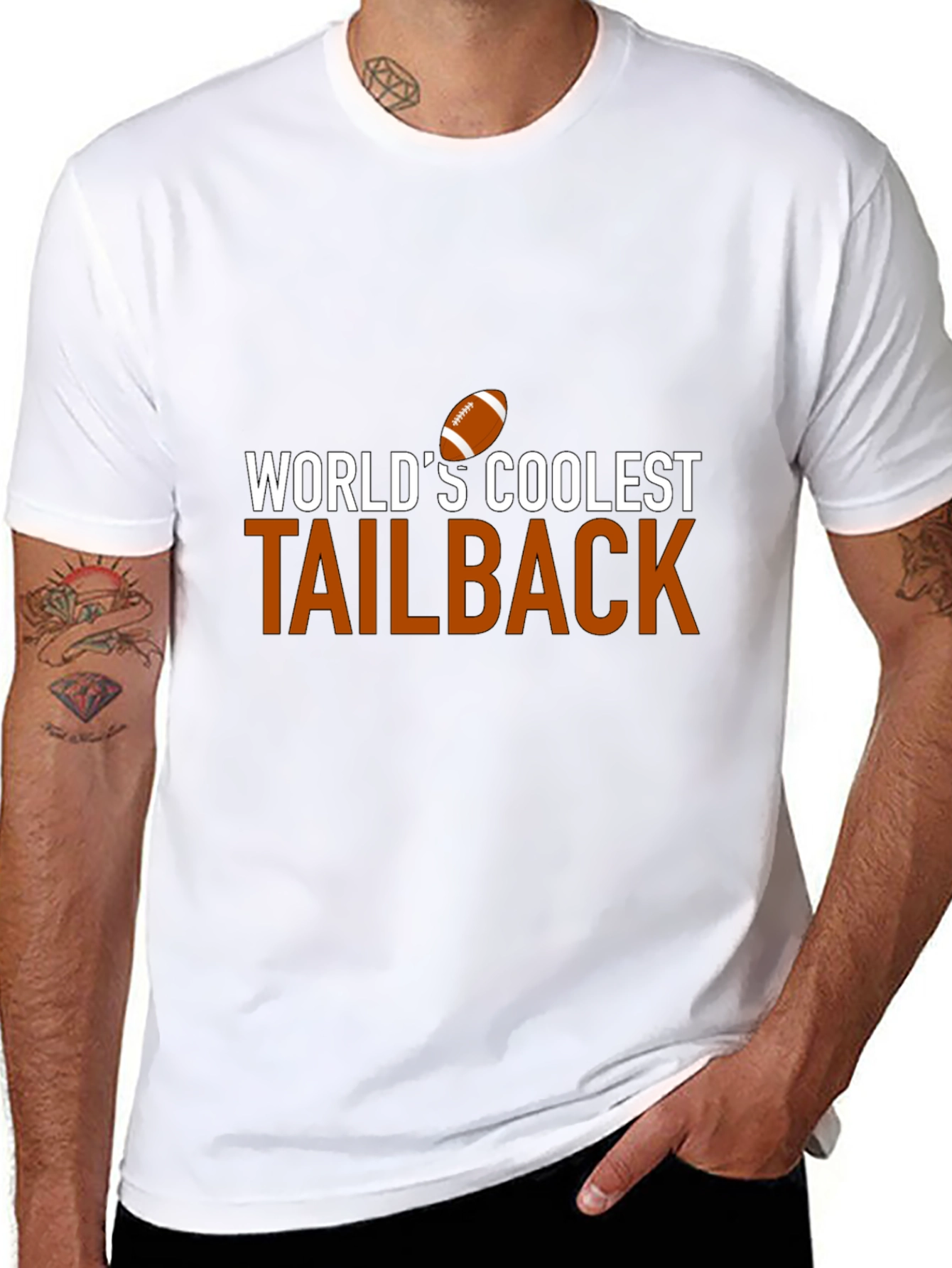 Worlds Coolest Tailback Black T-Shirt