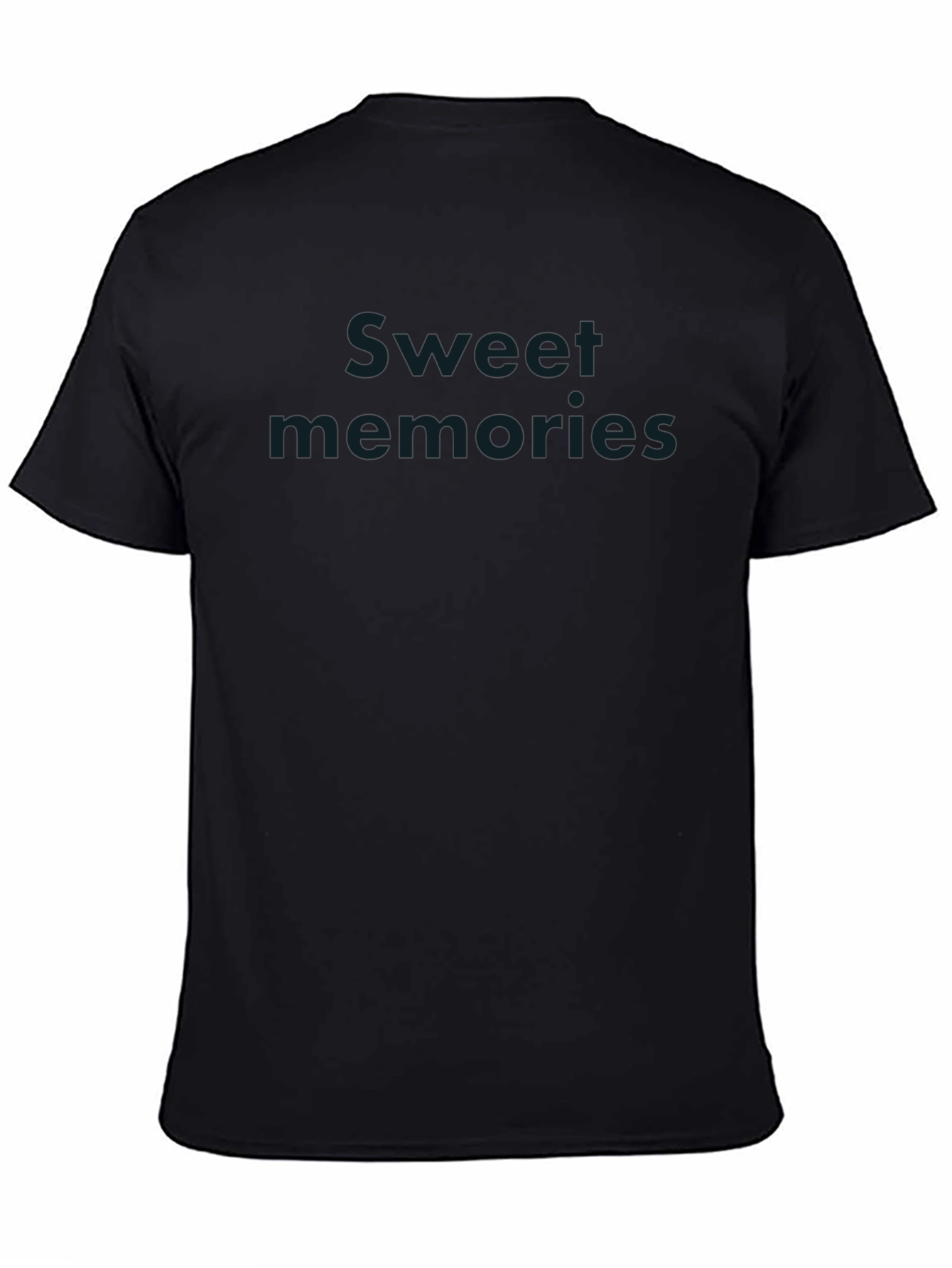 Sweet Memories Black Cotton T-Shirt