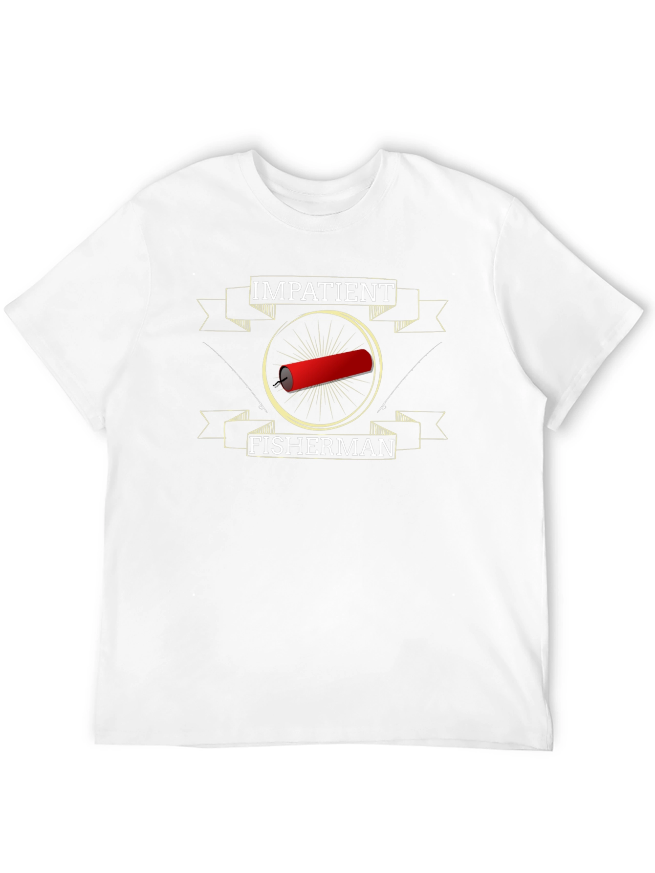 Impatient Fisherman Graphic T-Shirt - Black