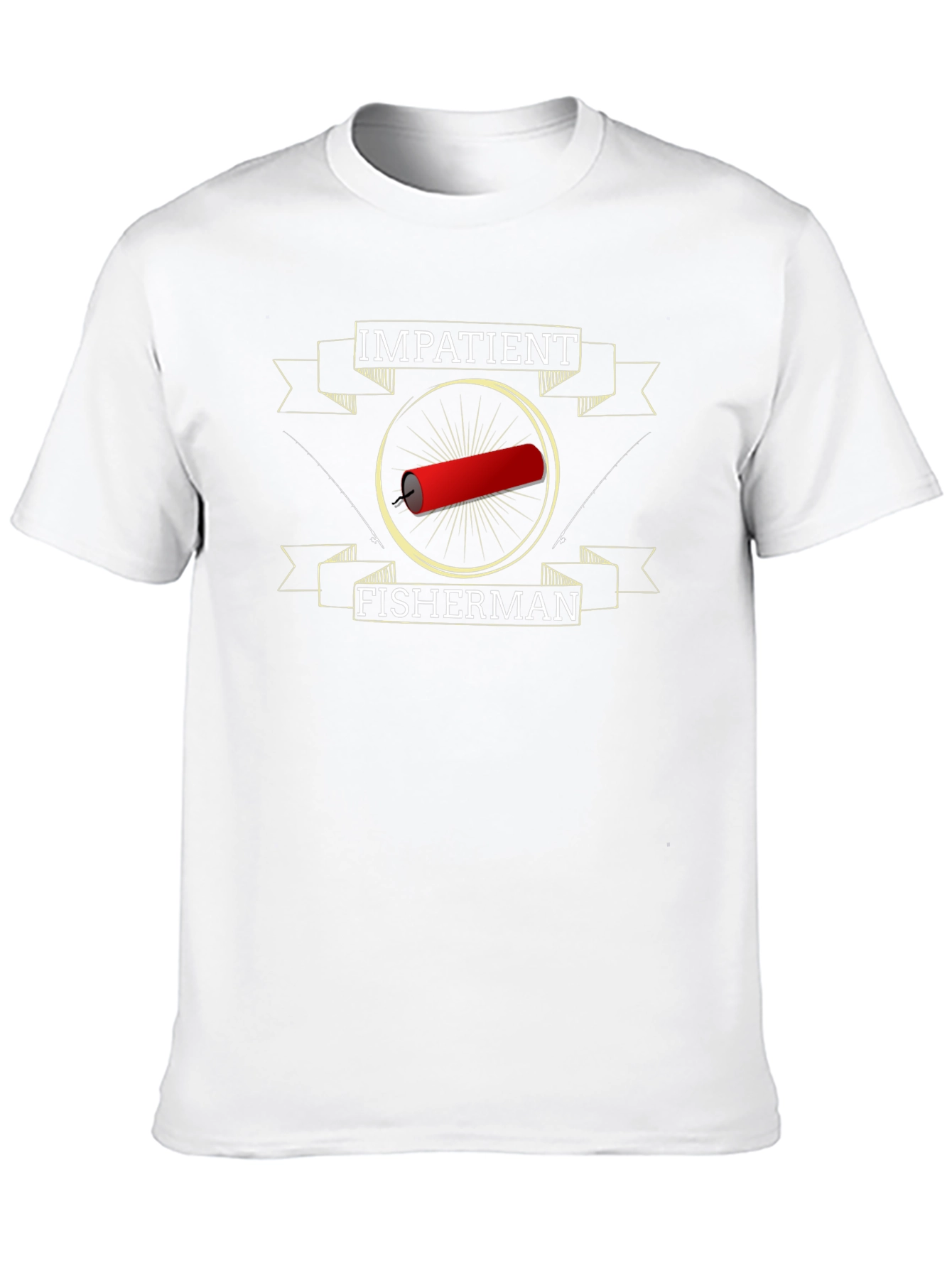Impatient Fisherman Graphic T-Shirt - Black